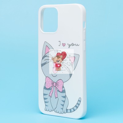 Чехол-накладка для Apple iPhone 12 - (004) (белый) - SC302