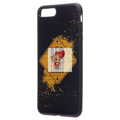 Чехол-накладка для Apple iPhone 7 Plus - (002) (черный) - SC302