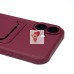 Чехол-накладка для Apple iPhone 16 Plus (бордовый) - SC304 c картхолдером Чехол-накладка для Apple iPhone 16 Plus (бордовый) - SC304 c картхолдером