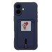 Чехол-накладка для Apple iPhone 16 Plus (темно-синий) - SC304 c картхолдером