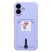 Чехол-накладка для Apple iPhone 16 Plus (светло-фиолетовый) - SC304 c картхолдером