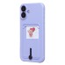 Чехол-накладка для Apple iPhone 16 Plus (светло-фиолетовый) - SC304 c картхолдером Чехол-накладка для Apple iPhone 16 Plus (светло-фиолетовый) - SC304 c картхолдером