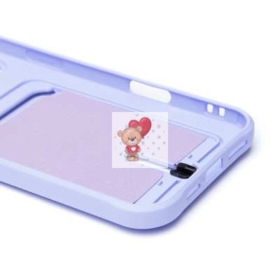 Чехол-накладка для Apple iPhone 16 Plus (светло-фиолетовый) - SC304 c картхолдером Чехол-накладка для Apple iPhone 16 Plus (светло-фиолетовый) - SC304 c картхолдером