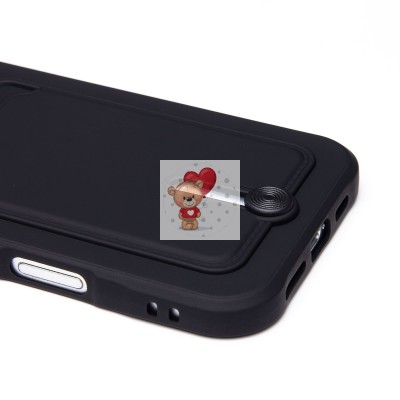 Чехол-накладка для Apple iPhone 16 Pro Max (черный) - SC304 c картхолдером