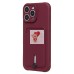 Чехол-накладка для Apple iPhone 16 Pro Max (бордовый) - SC304 c картхолдером