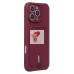 Чехол-накладка для Apple iPhone 16 Pro Max (бордовый) - SC304 c картхолдером