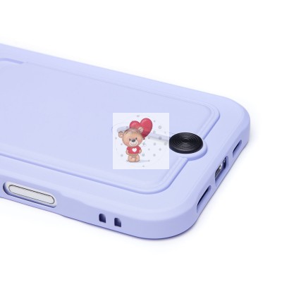 Чехол-накладка для Apple iPhone 16 Pro Max (светло-фиолетовый) - SC304 c картхолдером