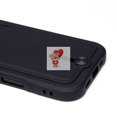 Чехол-накладка для Apple iPhone 16 Pro (черный) - SC304 c картхолдером