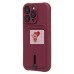 Чехол-накладка для Apple iPhone 16 Pro (бордовый) - SC304 c картхолдером