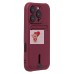 Чехол-накладка для Apple iPhone 16 Pro (бордовый) - SC304 c картхолдером