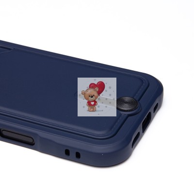 Чехол-накладка для Apple iPhone 16 Pro (темно-синий) - SC304 c картхолдером