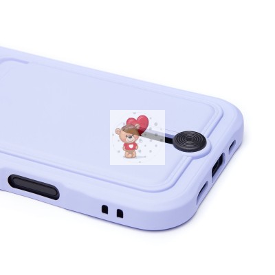Чехол-накладка для Apple iPhone 16 Pro (светло-фиолетовый) - SC304 c картхолдером