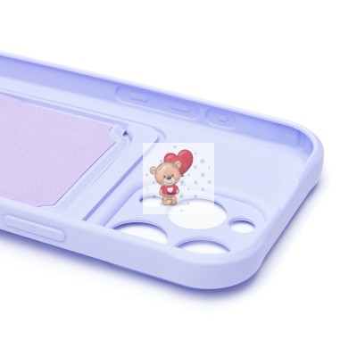 Чехол-накладка для Apple iPhone 16 Pro (светло-фиолетовый) - SC304 c картхолдером