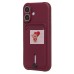 Чехол-накладка для Apple iPhone 16 (бордовый) - SC304 c картхолдером