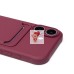 Чехол-накладка для Apple iPhone 16 (бордовый) - SC304 c картхолдером