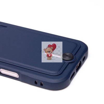 Чехол-накладка для Apple iPhone 16 (темно-синий) - SC304 c картхолдером Чехол-накладка для Apple iPhone 16 (темно-синий) - SC304 c картхолдером