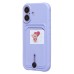 Чехол-накладка для Apple iPhone 16 (светло-фиолетовый) - SC304 c картхолдером Чехол-накладка для Apple iPhone 16 (светло-фиолетовый) - SC304 c картхолдером