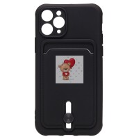 Чехол-накладка для Apple iPhone 11 Pro (черный) - SC304 с картхолдером