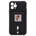 Чехол-накладка для Apple iPhone 11 Pro (черный) - SC304 с картхолдером