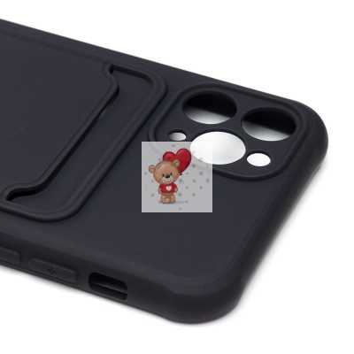 Чехол-накладка для Apple iPhone 11 Pro (черный) - SC304 с картхолдером
