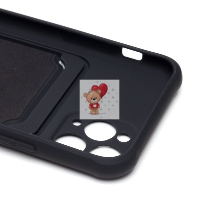 Чехол-накладка для Apple iPhone 11 Pro (черный) - SC304 с картхолдером