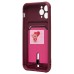 Чехол-накладка для Apple iPhone 11 Pro (бордовый) - SC304 с картхолдером Чехол-накладка для Apple iPhone 11 Pro (бордовый) - SC304 с картхолдером