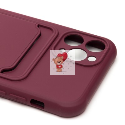 Чехол-накладка для Apple iPhone 11 Pro (бордовый) - SC304 с картхолдером Чехол-накладка для Apple iPhone 11 Pro (бордовый) - SC304 с картхолдером