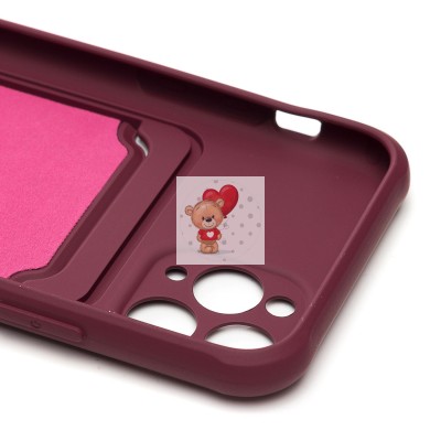 Чехол-накладка для Apple iPhone 11 Pro (бордовый) - SC304 с картхолдером Чехол-накладка для Apple iPhone 11 Pro (бордовый) - SC304 с картхолдером