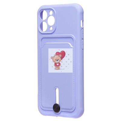 Чехол-накладка для Apple iPhone 11 Pro (темно-фиолетовый) - SC304 с картхолдером Чехол-накладка для Apple iPhone 11 Pro (темно-фиолетовый) - SC304 с картхолдером