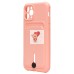 Чехол-накладка для Apple iPhone 11 Pro (светло-розовый) - SC304 с картхолдером