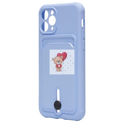 Чехол-накладка для Apple iPhone 11 Pro (светло-фиолетовый) - SC304 с картхолдером