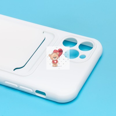 Чехол-накладка для Apple iPhone 11 Pro (белый) - SC304 с картхолдером