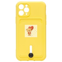 Чехол-накладка для Apple iPhone 11 Pro (желтый) - SC304 с картхолдером