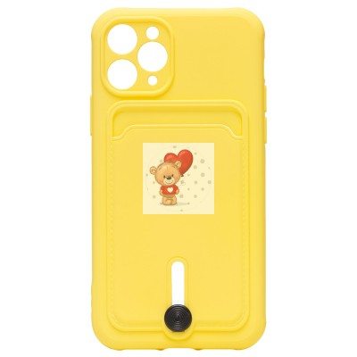 Чехол-накладка для Apple iPhone 11 Pro (желтый) - SC304 с картхолдером Чехол-накладка для Apple iPhone 11 Pro (желтый) - SC304 с картхолдером