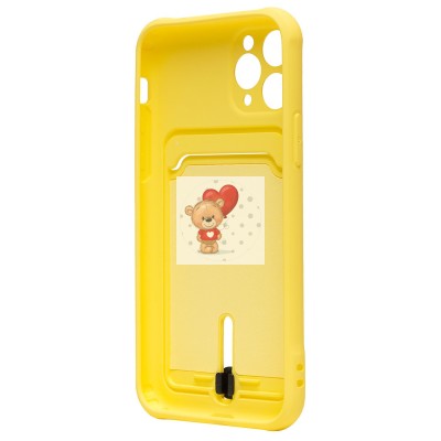 Чехол-накладка для Apple iPhone 11 Pro (желтый) - SC304 с картхолдером Чехол-накладка для Apple iPhone 11 Pro (желтый) - SC304 с картхолдером