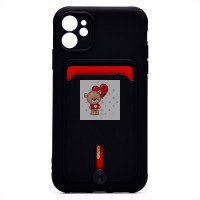Чехол-накладка для Apple iPhone 11 (черный) - SC304 с картхолдером Чехол-накладка для Apple iPhone 11 (черный) - SC304 с картхолдером