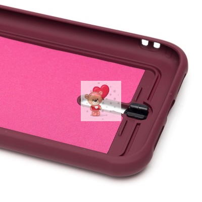 Чехол-накладка для Apple iPhone 11 (бордовый) - SC304 с картхолдером