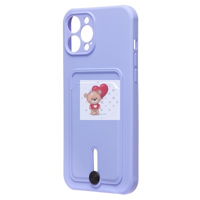 Чехол-накладка для Apple iPhone 12 Pro Max (темно-фиолетовый) - SC304 с картхолдером Чехол-накладка для Apple iPhone 12 Pro Max (темно-фиолетовый) - SC304 с картхолдером