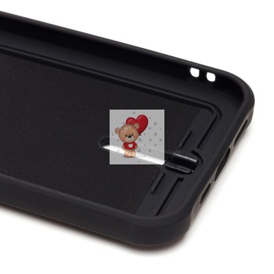 Чехол-накладка для Apple iPhone 12 Pro (черный) - SC304 с картхолдером