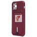 Чехол-накладка для Apple iPhone 12 Pro (бордовый) - SC304 с картхолдером