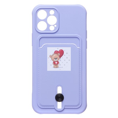 Чехол-накладка для Apple iPhone 12 Pro (темно-фиолетовый) - SC304 с картхолдером Чехол-накладка для Apple iPhone 12 Pro (темно-фиолетовый) - SC304 с картхолдером