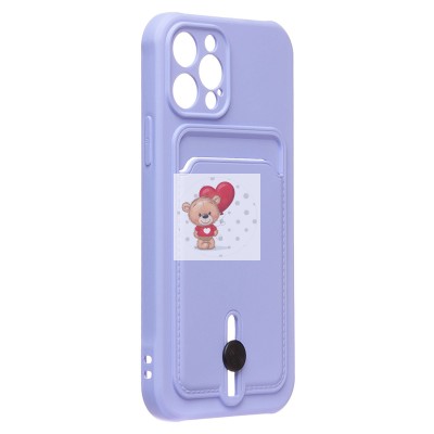 Чехол-накладка для Apple iPhone 12 Pro (темно-фиолетовый) - SC304 с картхолдером Чехол-накладка для Apple iPhone 12 Pro (темно-фиолетовый) - SC304 с картхолдером