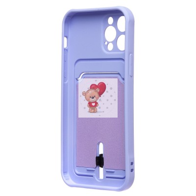 Чехол-накладка для Apple iPhone 12 Pro (темно-фиолетовый) - SC304 с картхолдером Чехол-накладка для Apple iPhone 12 Pro (темно-фиолетовый) - SC304 с картхолдером