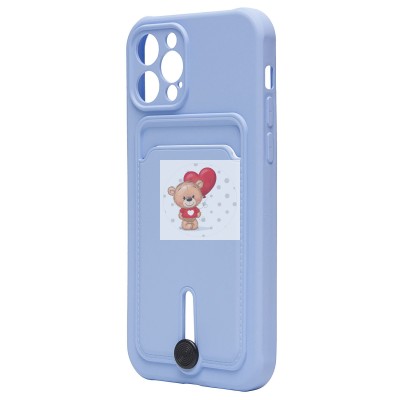 Чехол-накладка для Apple iPhone 12 Pro (светло-фиолетовый) - SC304 с картхолдером Чехол-накладка для Apple iPhone 12 Pro (светло-фиолетовый) - SC304 с картхолдером