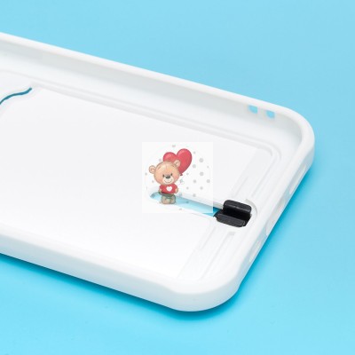 Чехол-накладка для Apple iPhone 12 Pro (белый) - SC304 с картхолдером