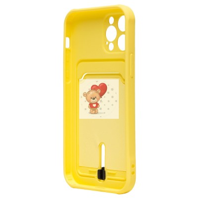 Чехол-накладка для Apple iPhone 12 Pro (желтый) - SC304 с картхолдером Чехол-накладка для Apple iPhone 12 Pro (желтый) - SC304 с картхолдером