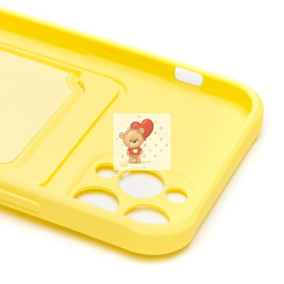 Чехол-накладка для Apple iPhone 12 Pro (желтый) - SC304 с картхолдером Чехол-накладка для Apple iPhone 12 Pro (желтый) - SC304 с картхолдером