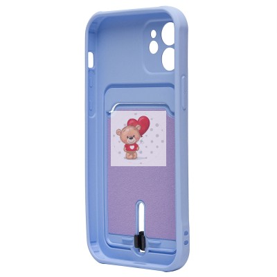 Чехол-накладка для Apple iPhone 12 (светло-фиолетовый) - SC304 с картхолдером Чехол-накладка для Apple iPhone 12 (светло-фиолетовый) - SC304 с картхолдером