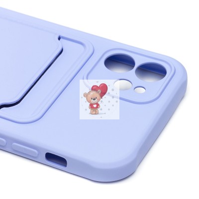 Чехол-накладка для Apple iPhone 12 (светло-фиолетовый) - SC304 с картхолдером Чехол-накладка для Apple iPhone 12 (светло-фиолетовый) - SC304 с картхолдером