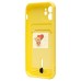 Чехол-накладка для Apple iPhone 12 (желтый) - SC304 с картхолдером